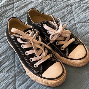 Kids Black Canvas Sneakers